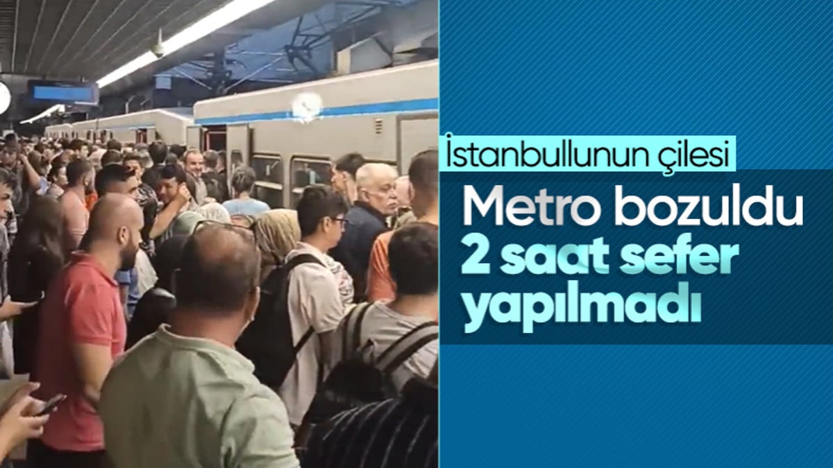 İstanbul'da metro çizgisindeki arıza nedeniyle vatandaşlar mağdur oldu