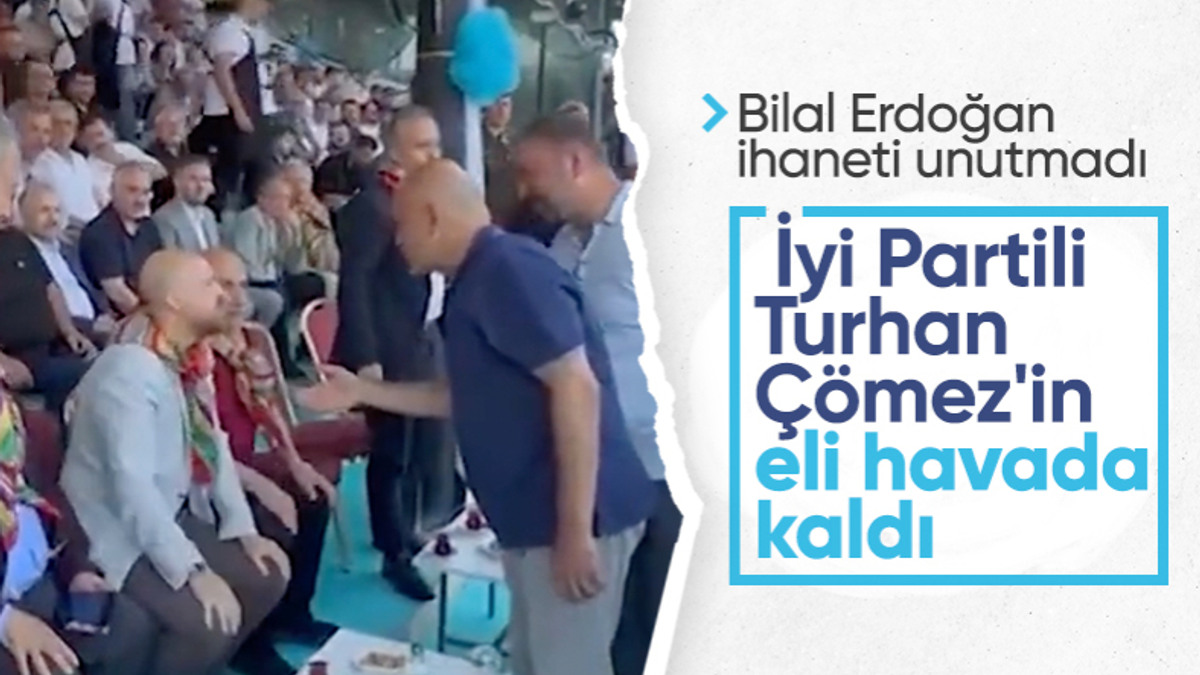 Bilal Erdoğan, aktiflikte karşılaştığı Turhan Çömez'in elini havada bıraktı
