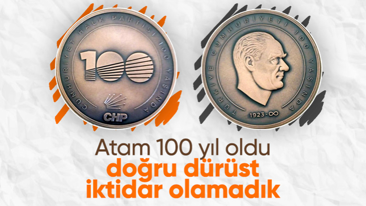 CHP'de yüzüncü yıl kutlaması: Atatürklü posta pulu ve madeni para basıldı