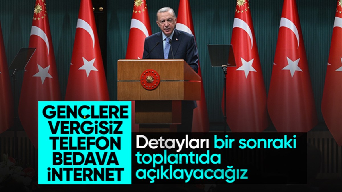 Cumhurbaşkanı Erdoğan'dan gençlere vergisiz telefon ve internet muştusu