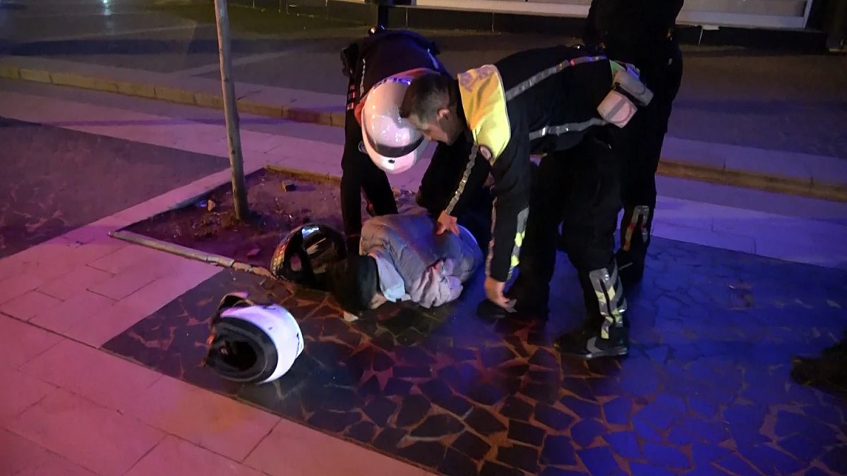 Düzce'de sabah polisten kaçan motosikletli akşam yakalandı
