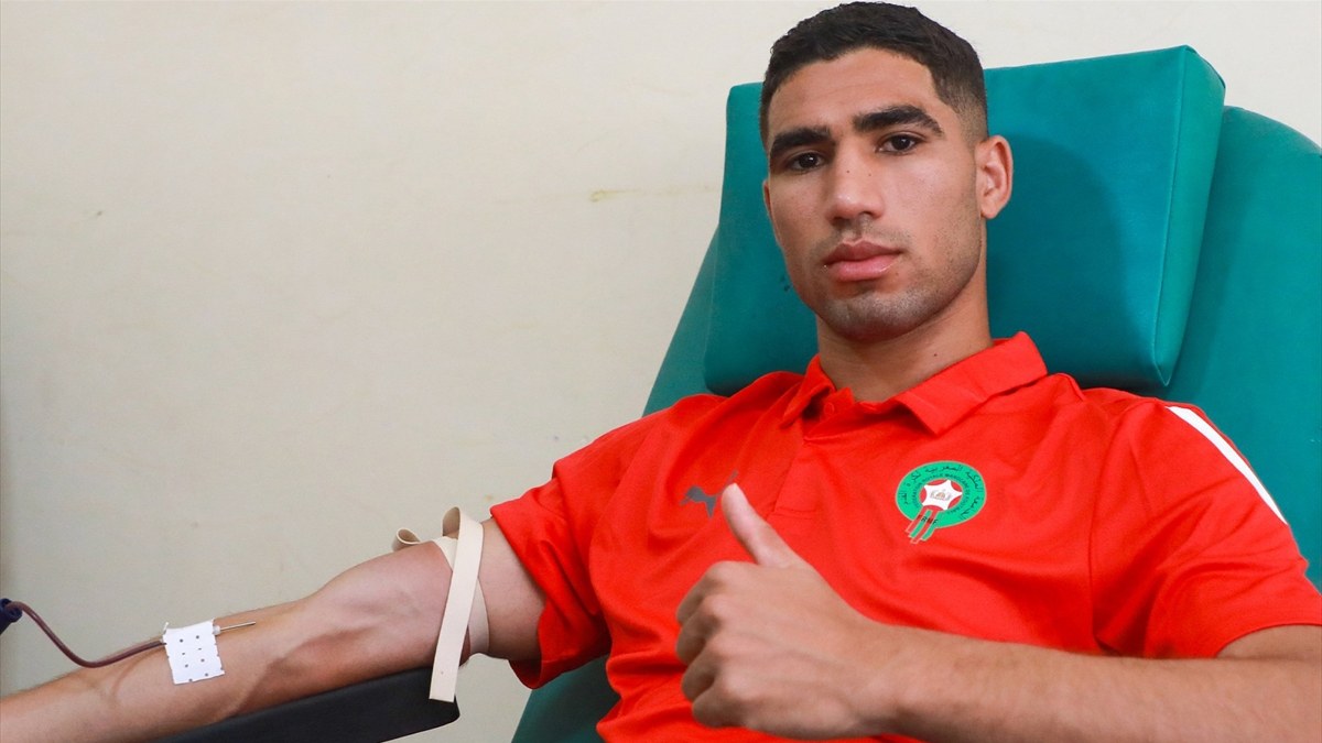 Fas Ulusal Futbol Kadrosu, depremzedeler için kan bağışında bulundu