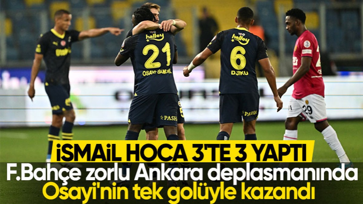 Fenerbahçe, Ankaragücü'nü tek golle geçti