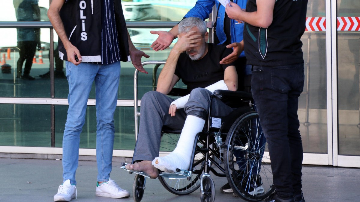 Polisten kaçarken ayağını ve kolunu kırdı: Adliyeye tekerlekli sandalye ile getirildi